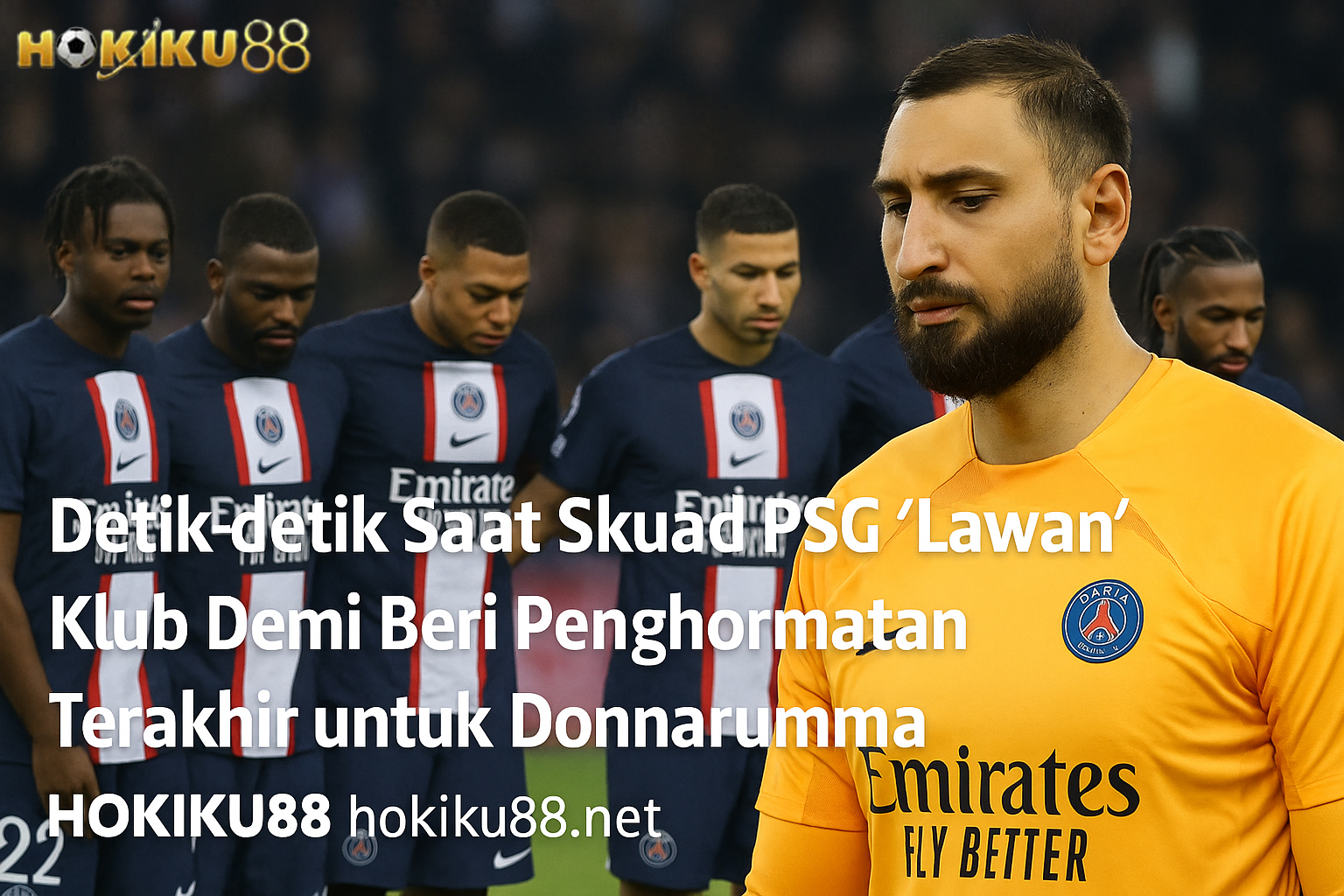 Detik-detik skuad PSG beri penghormatan terakhir untuk Gianluigi Donnarumma di Parc des Princes, momen haru penuh emosi dari para pemain dan suporter.
